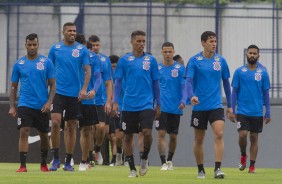 Jogadores do Corinthians durante o terceiro treino desta pr-temporada 2019