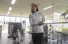 Goleiro Cssio durante treino desta tarde no CT