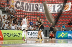 Fuller durante derrota do basquete corinthiano para o Flamengo, pelo NBB