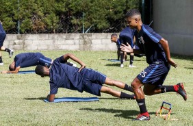 Matheus durante treinamento no CT para o prximo jogo da Copinha 2019