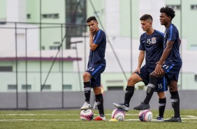 Jogadores do Timozinho durante treino do sub-20 para duelo contra o Grmio, pela Copinha