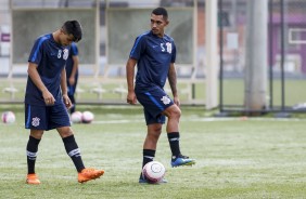 Roni e Du durante treino do sub-20 para duelo contra o Grêmio, pela Copinha