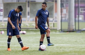 Roni e Du  durante treino do sub-20 para duelo contra o Grmio, pela Copinha