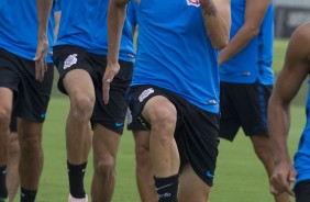 Angelo Aros durante treino do Corinthians no CT Joaquim Grava