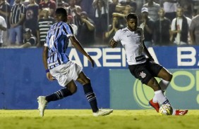 Nathan durante partida contra o Grêmio, válida pela Copinha São Paulo