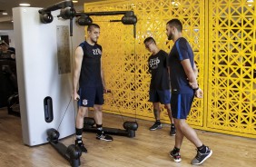 Guilherme durante treino do elenco sub-20 do Corinthians