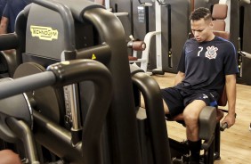 Janderson durante treino do elenco sub-20 do Corinthians