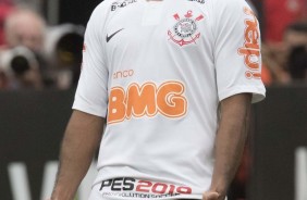 Sornoza durante empate com São Caetano na Arena Corinthians