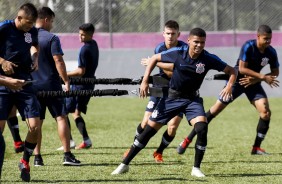 Timozinho faz treinamento para enfrentar o Vasco, pela semifinal da Copinha