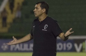 Fbio Carille durante partida contra o Guarani, pelo Paulisto