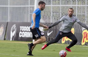 Boselli x Walter no treino de hoje no CT Joaquim Grava