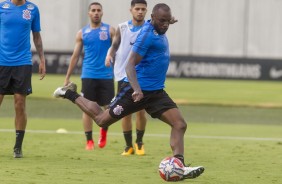 Manoel no treino de hoje no CT Joaquim Grava