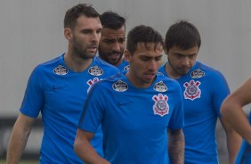 Mosquito, Boselli, Michel Macedo e Romero no treino de hoje no CT