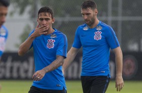 Mosquito e Boselli no treino de hoje no CT Joaquim Grava