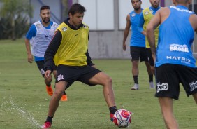 Clayson e Romero no treinamento de hoje no CT Joaquim Grava