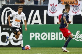 Léo Santos no jogo contra o Red Bull Brasil, na Arena Corinthians, pelo Paulistão