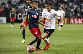 Mateu Vital no jogo contra o Red Bull Brasil, na Arena Corinthians, pelo Paulistão