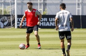 Mauro Boselli e Sergio Daz no CT Joaquim Grava