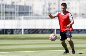 Ramiro no treinamento de hoje no CT Joaquim Grava