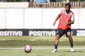 Sornoza em treino para duelar contra o RB Brasil, pelo Campeonato Paulista