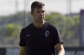 Cuca no treinamento de hoje no CT Joaquim Grava; Timão enfrenta o Palmeiras, neste sábado
