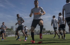 Mauro Boselli no treinamento para preparao antes do jogo contra o Palmeiras