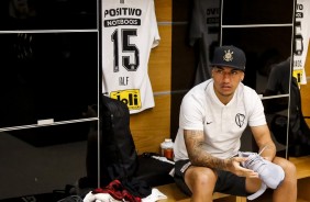 Ralf no vestirio da Arena Corinthians antes do jogo contra o Red Bull Brasil