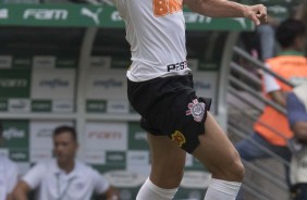 Avelar comemora com euforia seu gol contra o Palmeiras, pelo Paulistão 2019