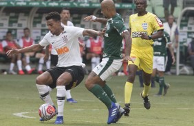 Gustavo em partida contra o Palmeiras, pelo Campeonato Paulista 2019