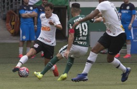 Mateus Vital em partida contra o Palmeiras, pelo Paulisto 2019