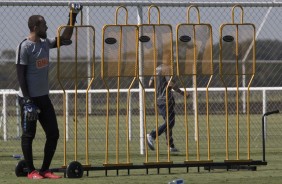 Goleiro Walter treina para jogo contra o Novorizontino, pelo Campeonato Paulista