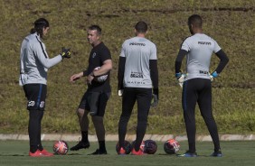 Goleiros treina para jogo contra o Novorizontino, pelo Campeonato Paulista