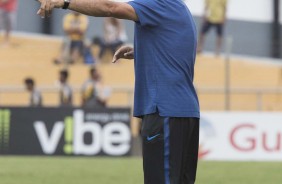 Fbio Carille comandou o time na derrota para o Novorizontino, pelo Campeonato Paulista 2019