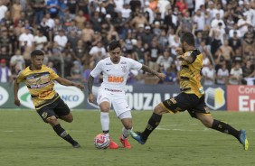 Fagner durante o jogo contra o Novorizontino, pelo Campeonato Paulista