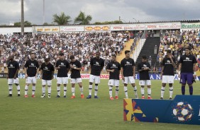 Jogadores do Corinthians prestaram homenagem ao Flamengo por causa do incndio no CT da base