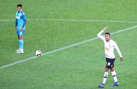 Gustavo durante jogo contra o Racing, pela Sul-Americana, na Arena Corinthians