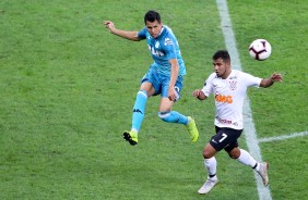 Sornoza durante jogo contra o Racing, pela Sul-Americana, na Arena Corinthians