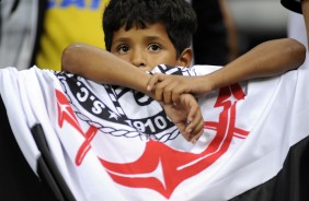 Torcida no jogo contra o Racing, pela Sul-Americana, na Arena Corinthians