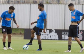 Elenco na reapresentao do Corinthians aps vitria sobre o So Paulo, por 2 a 1