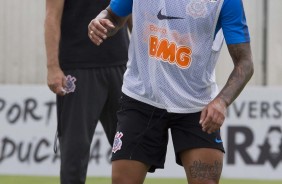 Michel Macedo na reapresentao do Corinthians aps vitria sobre o So Paulo, por 2 a 1