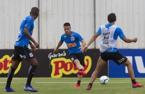 Ramiro na reapresentao do Corinthians aps vitria sobre o So Paulo, por 2 a 1