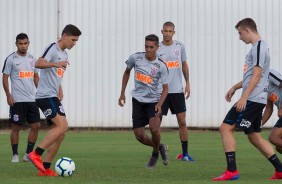 Vital, Pedrinho, Carlos e Sornoza no ltimo treino antes do jogo contra o Avenida, pela Copa do BR