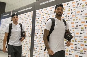 Michel Macedo e Mosquito chegam à Arena Corinthians para jogo decisivo contra o Avenida