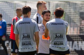 Sergio Daz no treino do Corinthians desta sexta-feira no CT