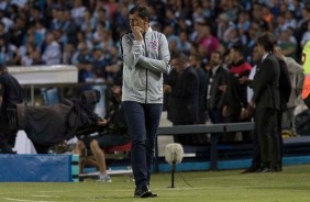 Fbio Carille comandou a classificao sobre o Racing, pela Sul-Americana