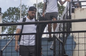 Walter j no estdio para jogo contra o So Bento, pelo Campeonato Paulista 2019