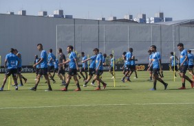 Timo treina no CT Joaquim Grava para jogo contra o Santos, no domingo