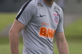 Boselli sorridente no treino de hoje no CT Joaquim Grava