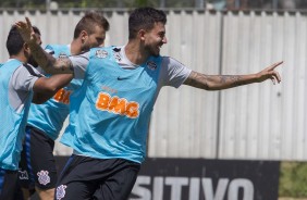 Pedro Henrique no treino desta sexta-feira, no CT Joaquim Grava