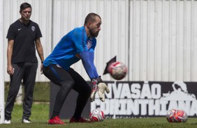 Walter no treino desta sexta-feira em preparao para duelo contra o Santos, no domingo